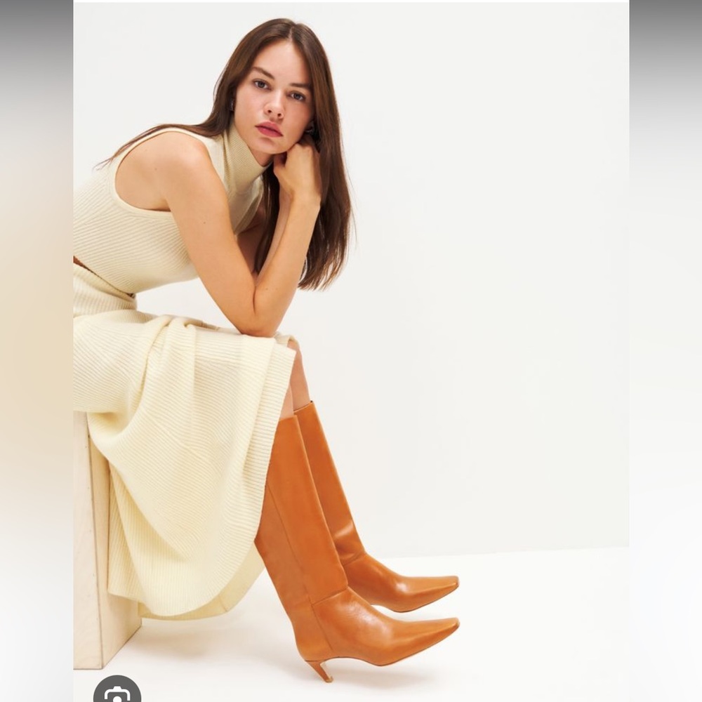 NIB Reformation Remt Knee Boot, Nutmeg, Sz 7